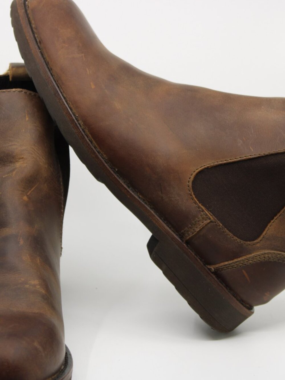 Bed Stu NWT Men Ankle Botts Brown Genuine Distress Leather S 12M Elastic Cushion